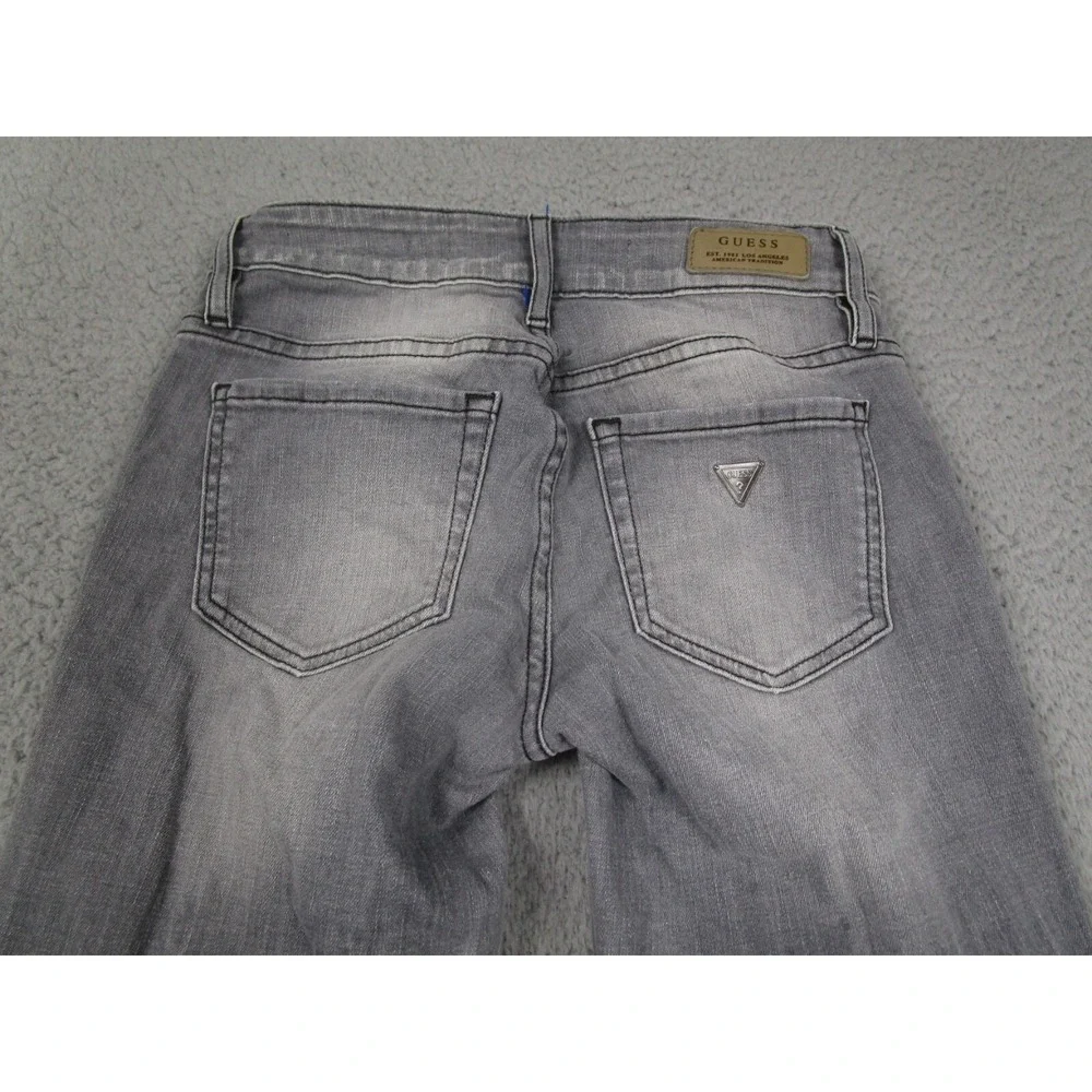 Guess Jeans Womens 25 Gray‎ Power Curvy Mid Rise Pockets Modern